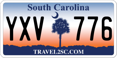 SC license plate YXV776