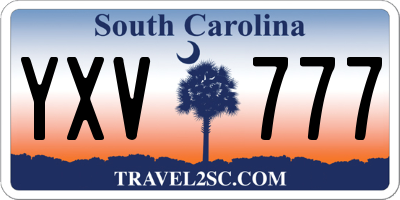 SC license plate YXV777
