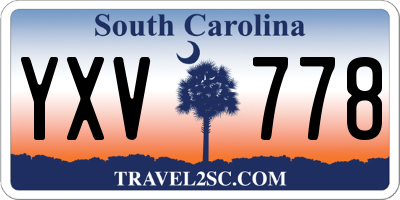SC license plate YXV778