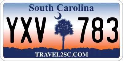 SC license plate YXV783