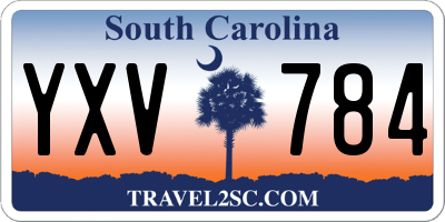 SC license plate YXV784