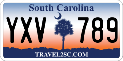 SC license plate YXV789