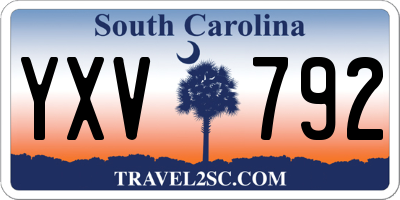 SC license plate YXV792