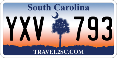 SC license plate YXV793
