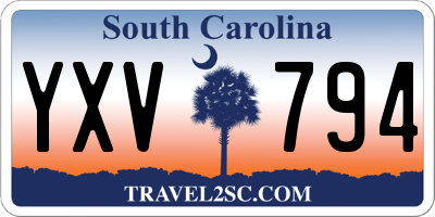 SC license plate YXV794