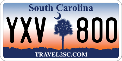 SC license plate YXV800