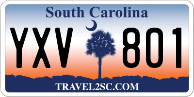 SC license plate YXV801
