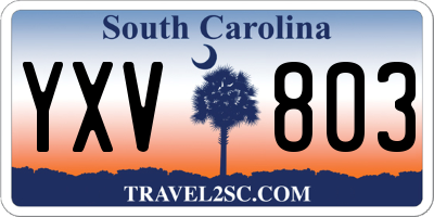 SC license plate YXV803