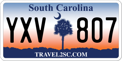 SC license plate YXV807
