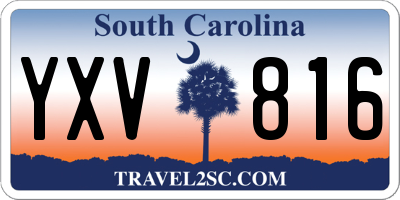 SC license plate YXV816