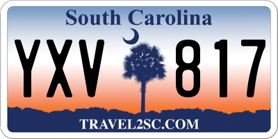 SC license plate YXV817