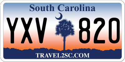 SC license plate YXV820