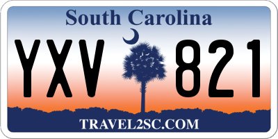 SC license plate YXV821