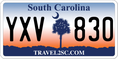 SC license plate YXV830