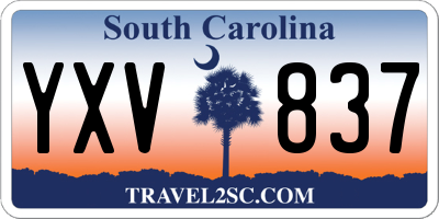 SC license plate YXV837