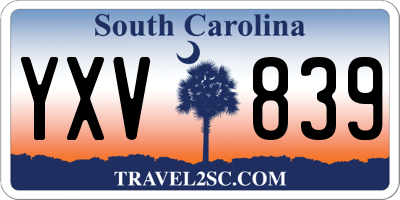 SC license plate YXV839