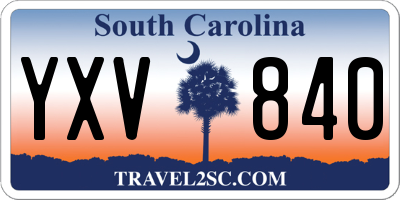 SC license plate YXV840