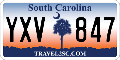 SC license plate YXV847