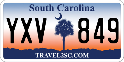 SC license plate YXV849