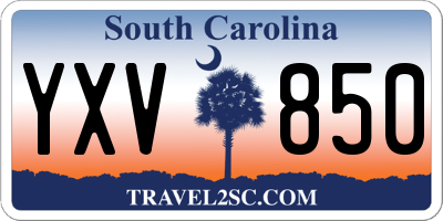 SC license plate YXV850