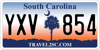 SC license plate YXV854