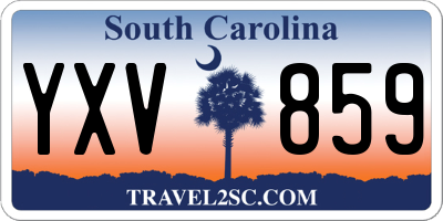SC license plate YXV859
