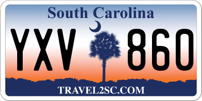 SC license plate YXV860