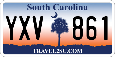 SC license plate YXV861