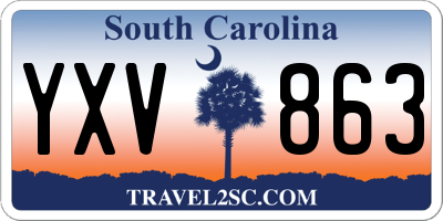 SC license plate YXV863