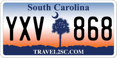 SC license plate YXV868