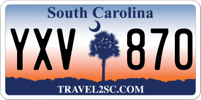 SC license plate YXV870
