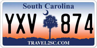 SC license plate YXV874