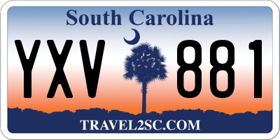 SC license plate YXV881