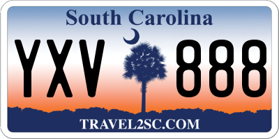 SC license plate YXV888