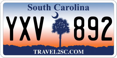 SC license plate YXV892