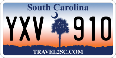 SC license plate YXV910