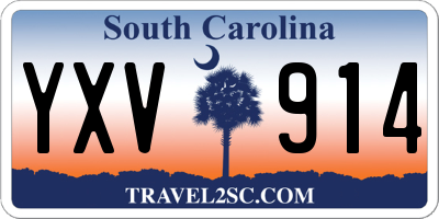 SC license plate YXV914