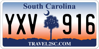 SC license plate YXV916