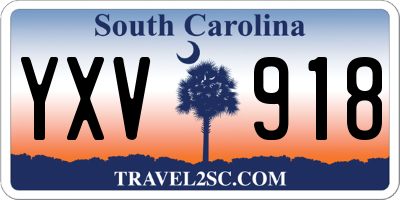 SC license plate YXV918