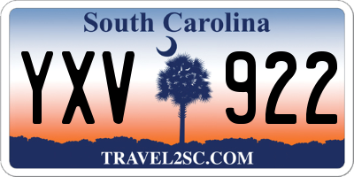 SC license plate YXV922