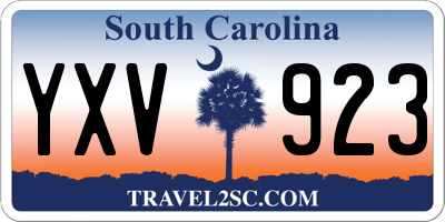 SC license plate YXV923