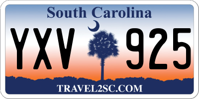 SC license plate YXV925