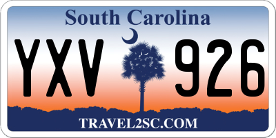 SC license plate YXV926
