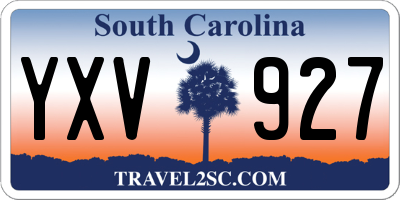 SC license plate YXV927