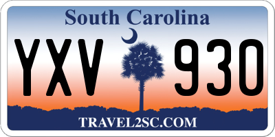 SC license plate YXV930