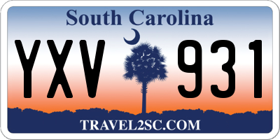 SC license plate YXV931
