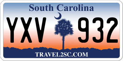 SC license plate YXV932