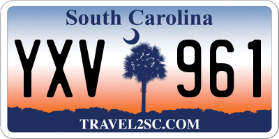 SC license plate YXV961
