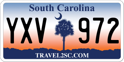 SC license plate YXV972