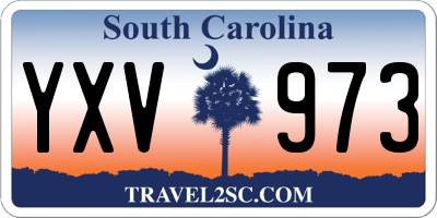SC license plate YXV973